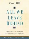 Cover image for All We Leave Behind